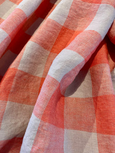 Merchant & Mills: Coral Check Linen
