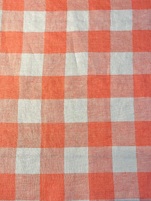 Merchant & Mills: Coral Check Linen