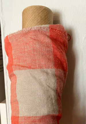 Merchant & Mills: Coral Check Linen