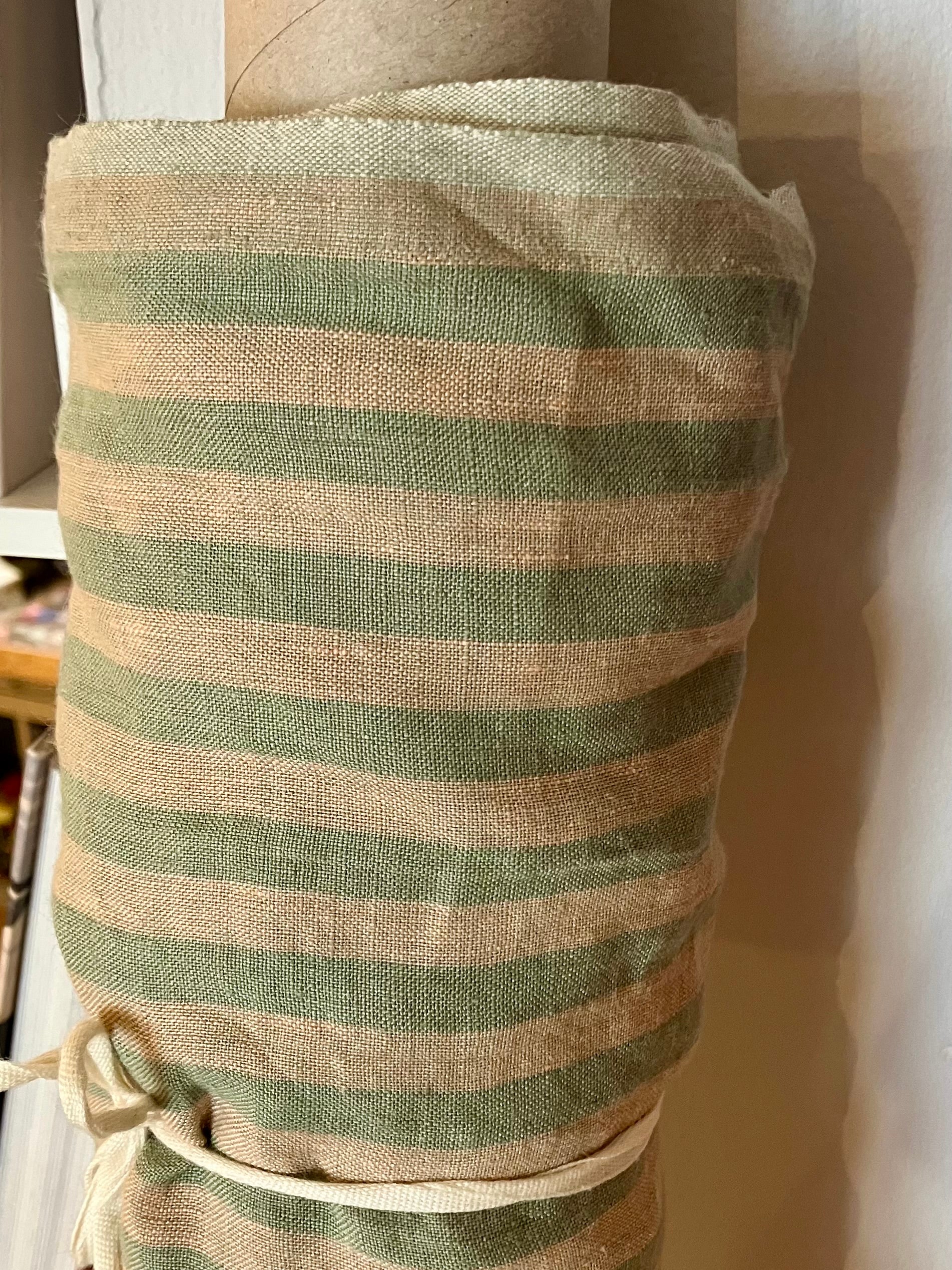 Merchant & Mills: Pistachio Shortbread, European Laundered Linen Stripe