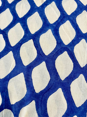 Merchant & Mills: Cobalt Lemons Indian Block Print Cotton