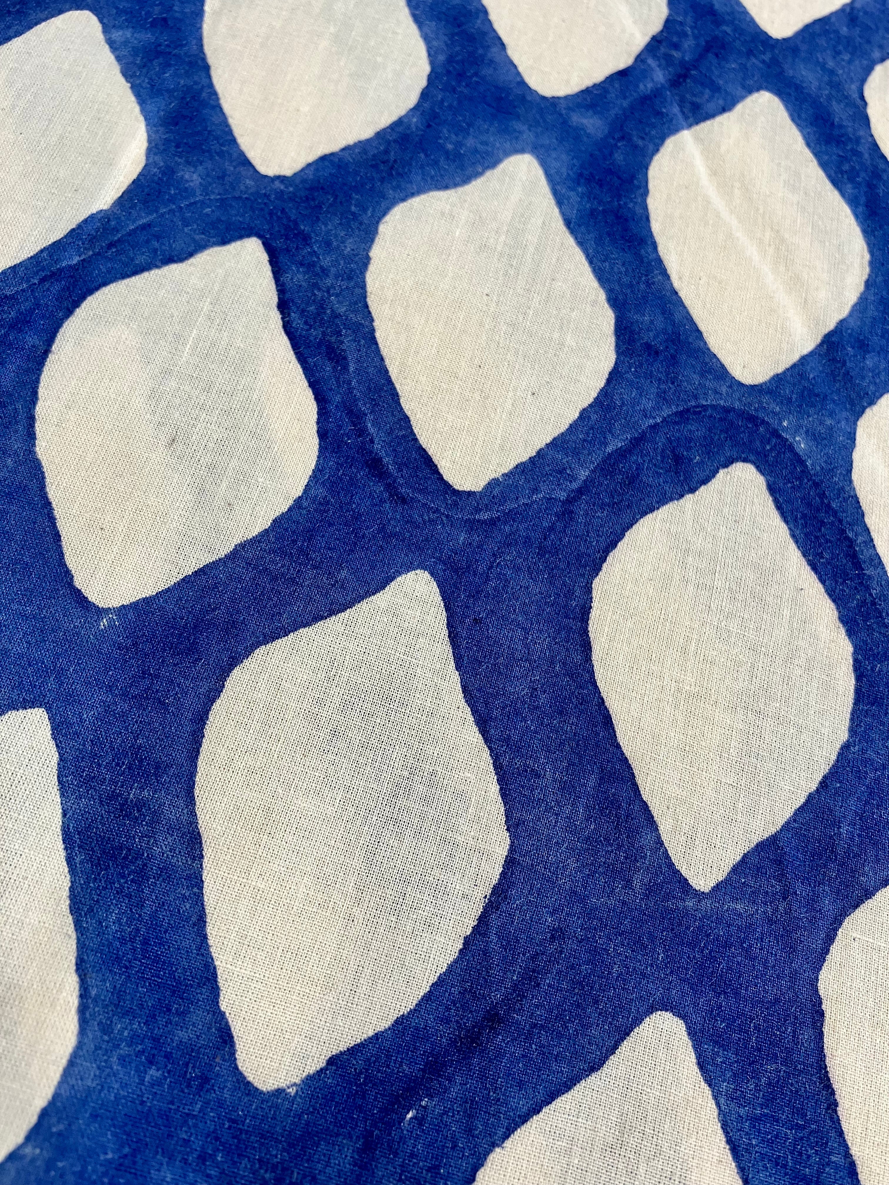 Merchant & Mills: Cobalt Lemons Indian Block Print Cotton