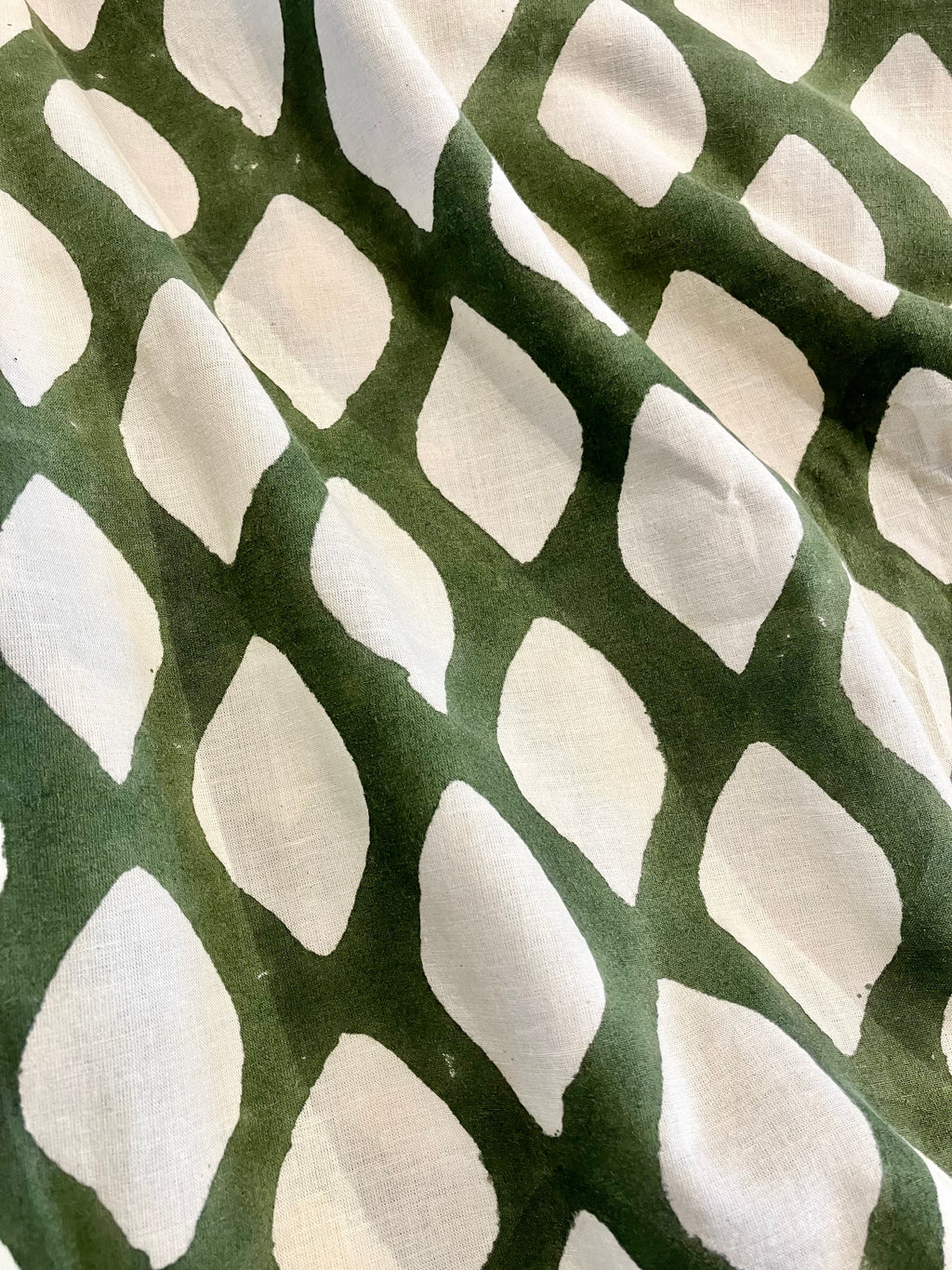 Merchant & Mills: Green Lemons Indian Block Print Cotton