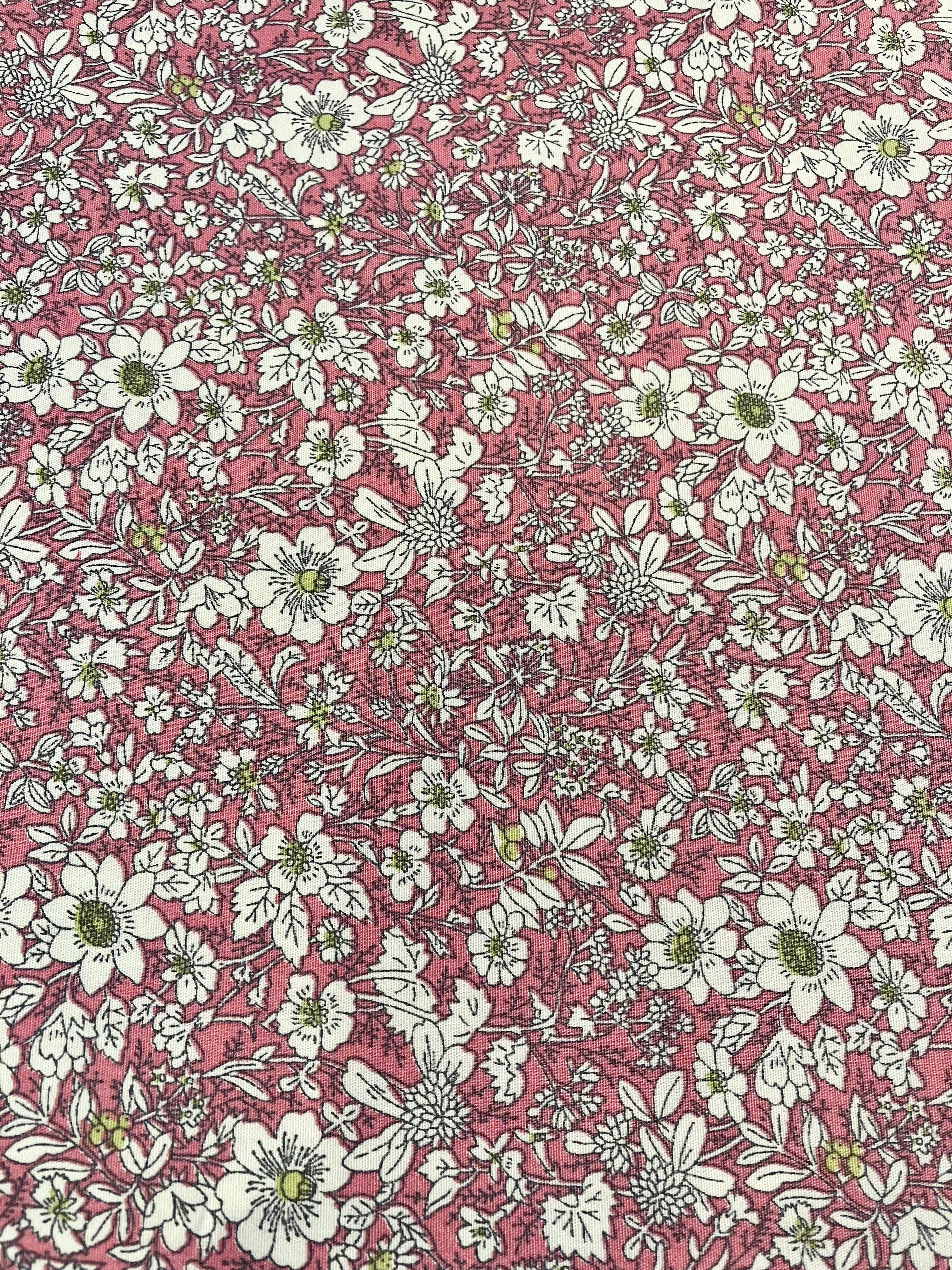 Rose & Hubble: Pink Floral Cotton Fabric