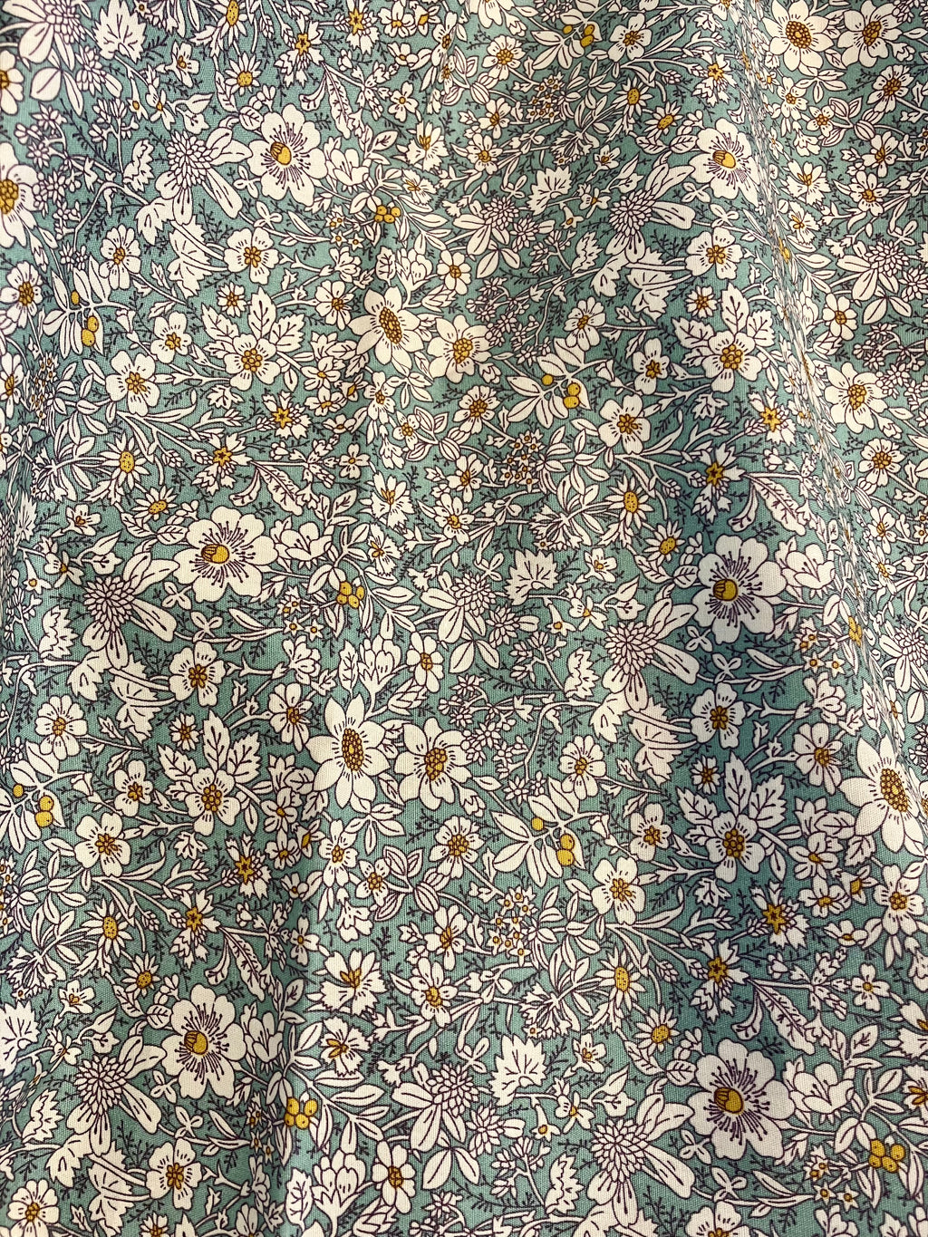 Rose & Hubble: Duckegg Floral Cotton Fabric