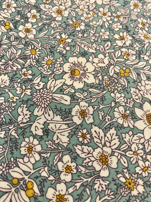 Rose & Hubble: Duckegg Floral Cotton Fabric