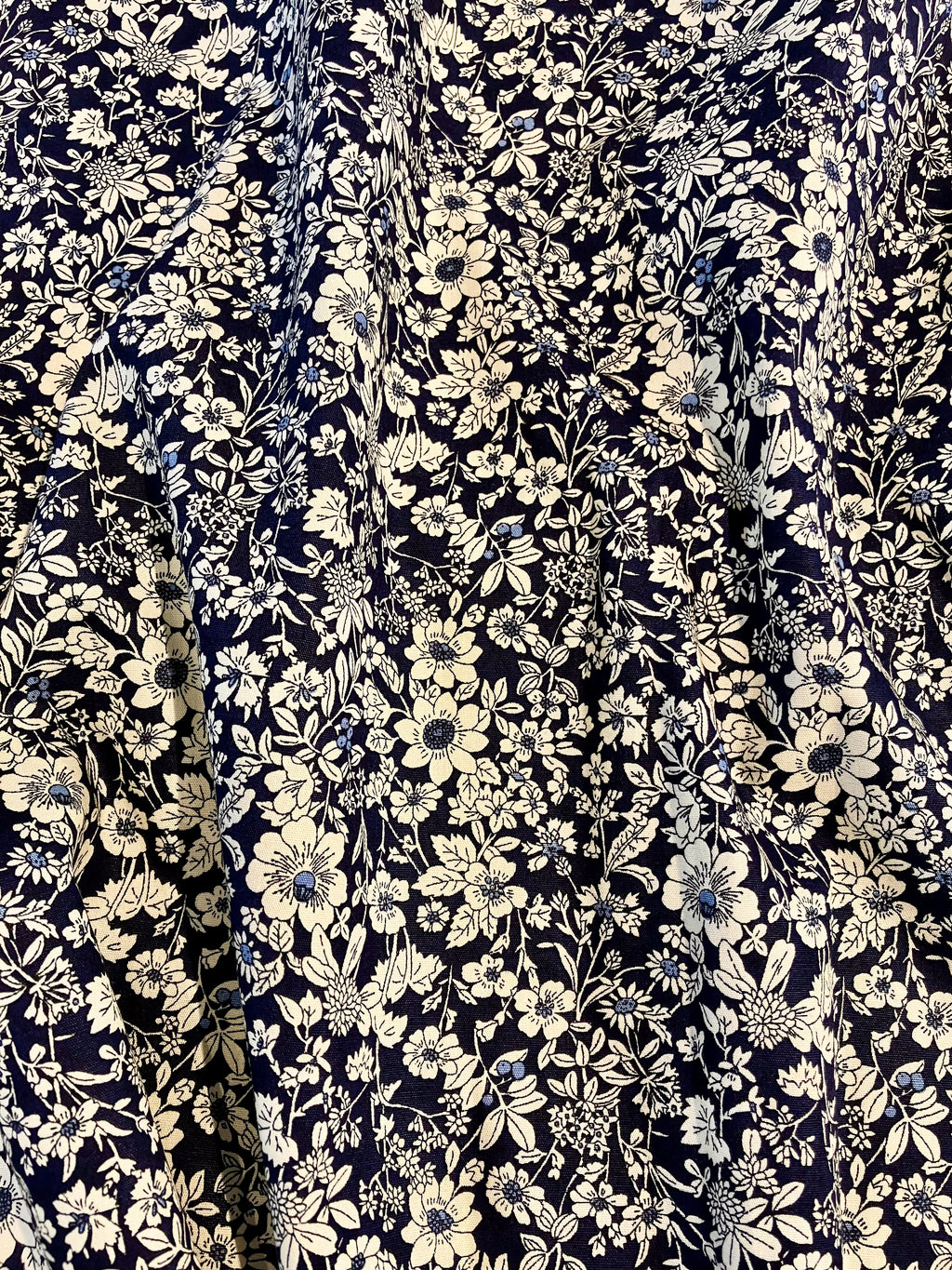 Rose & Hubble: Navy Floral Cotton Fabric