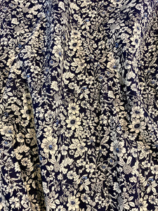 Rose & Hubble: Navy Floral Cotton Fabric