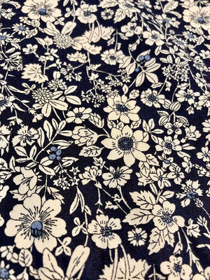 Rose & Hubble: Navy Floral Cotton Fabric