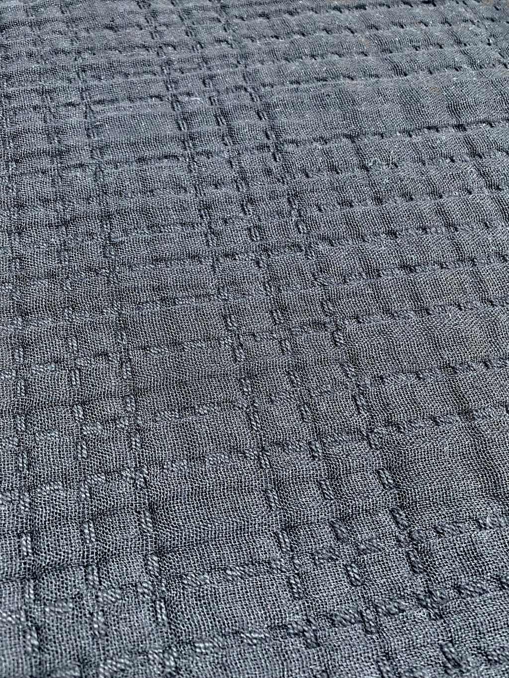 Merchant & Mills: Soft Stitch Navy Quilted Jacquard Cotton