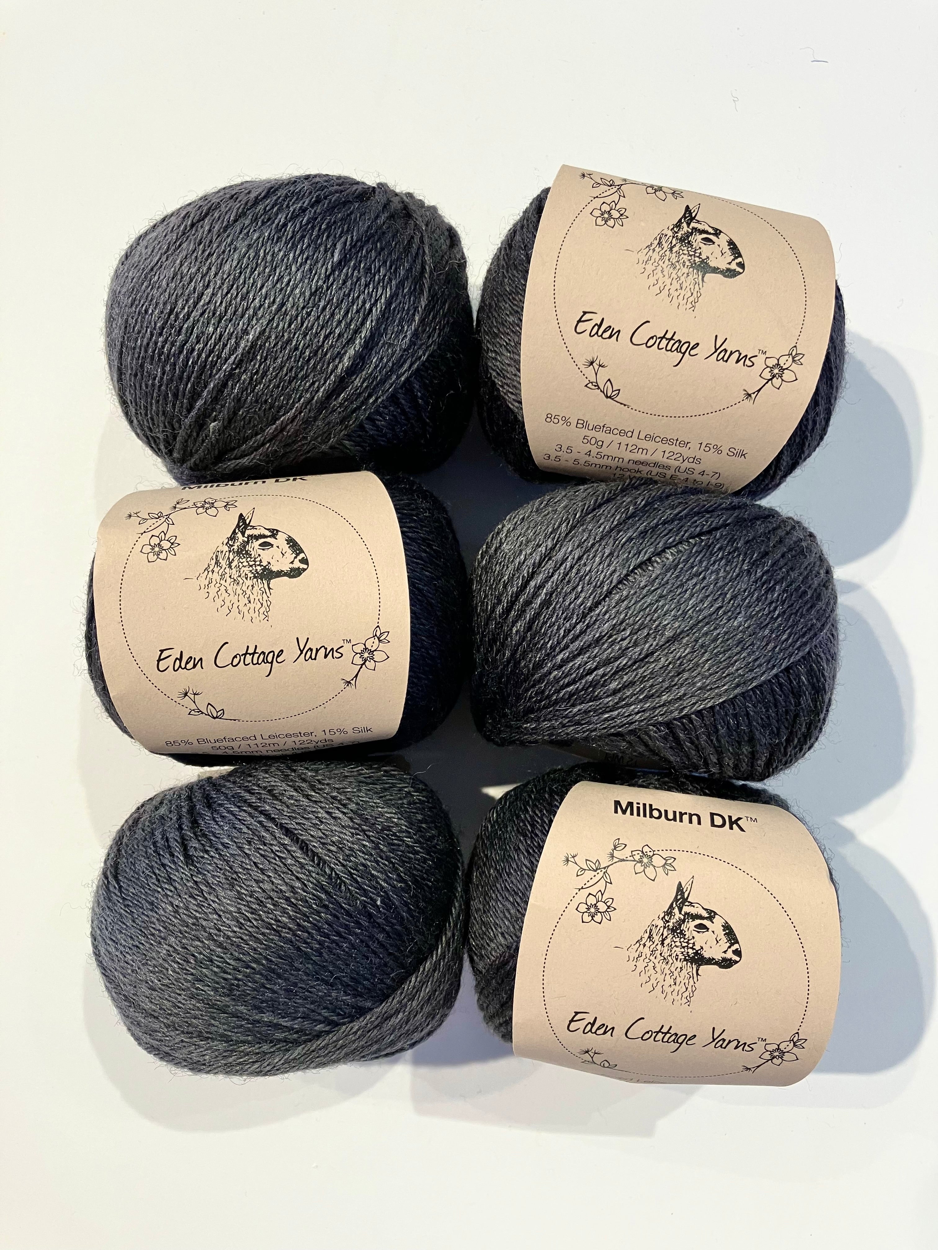 Eden Cottage Yarns - Milburn Double Knit Yarn - Charcoal