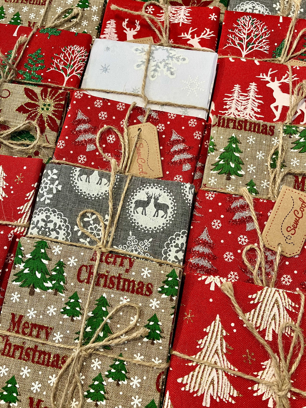 Festive Fabric Fat Quarters - Cotton Canvas