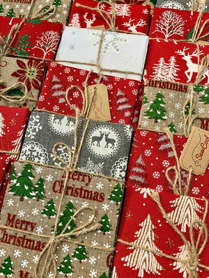 Festive Fabric Fat Quarters - Cotton Canvas
