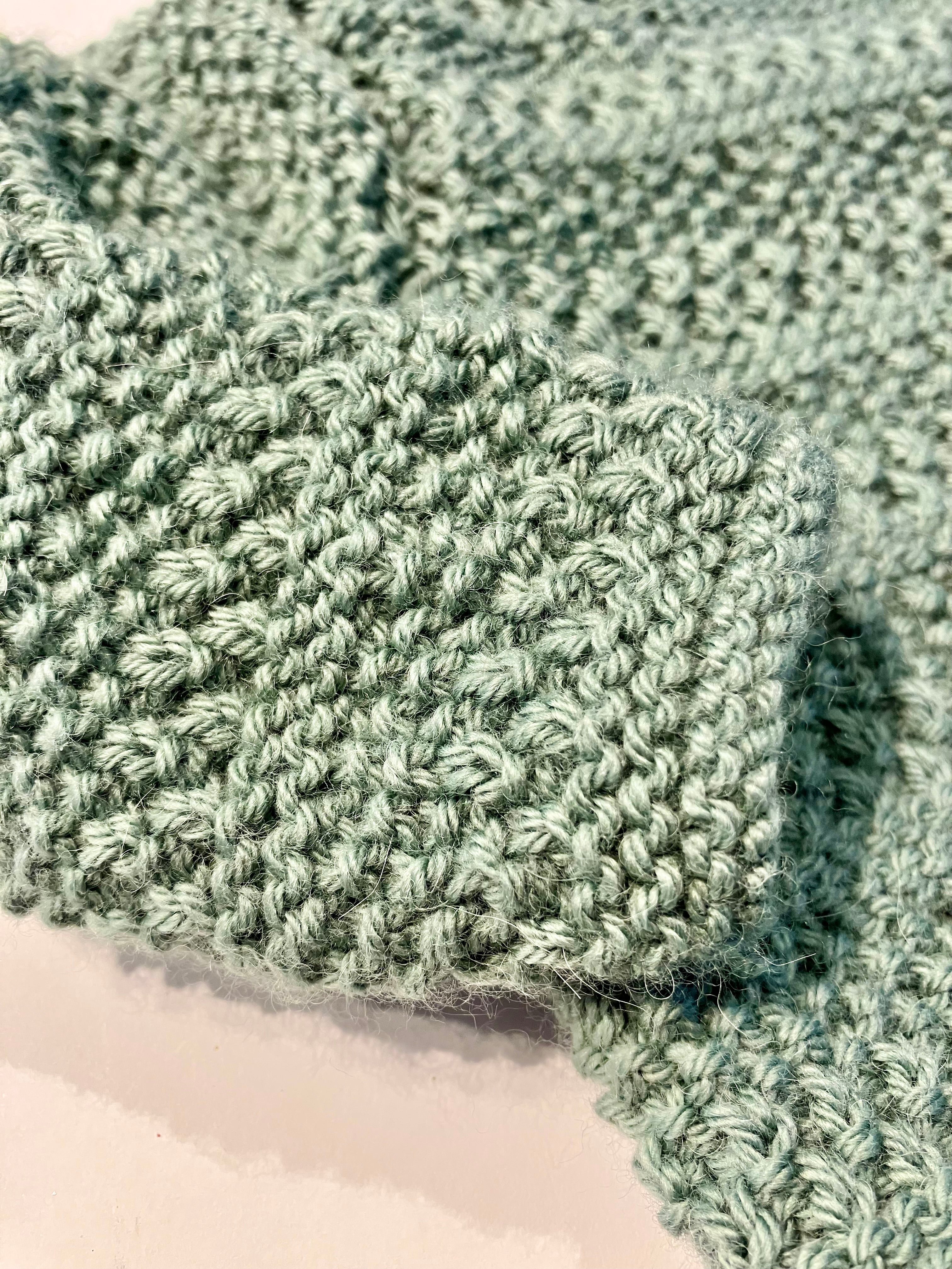 Hand-knitted Baby Jumper - Green