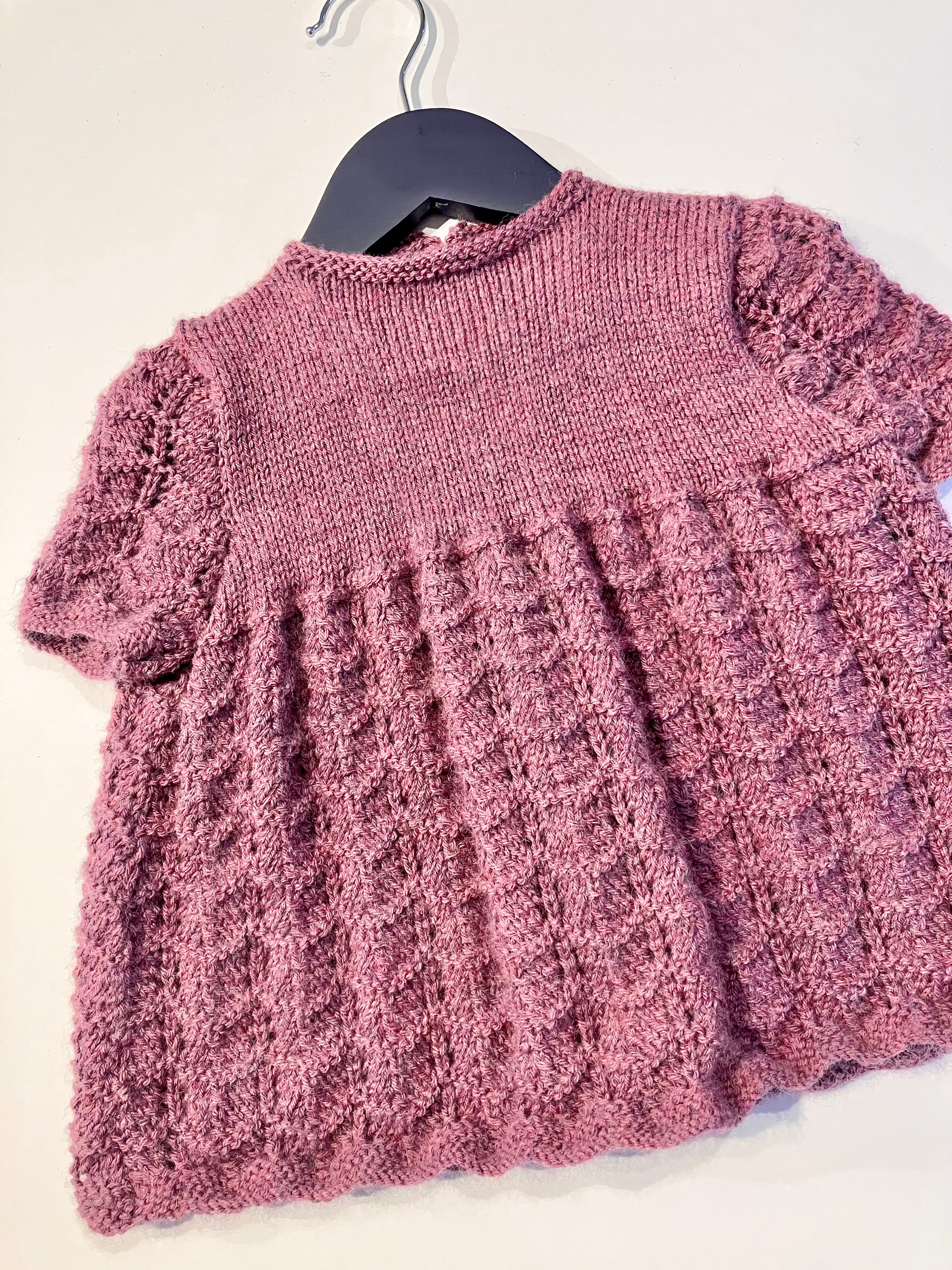 Hand-knitted Baby Dress - Purple