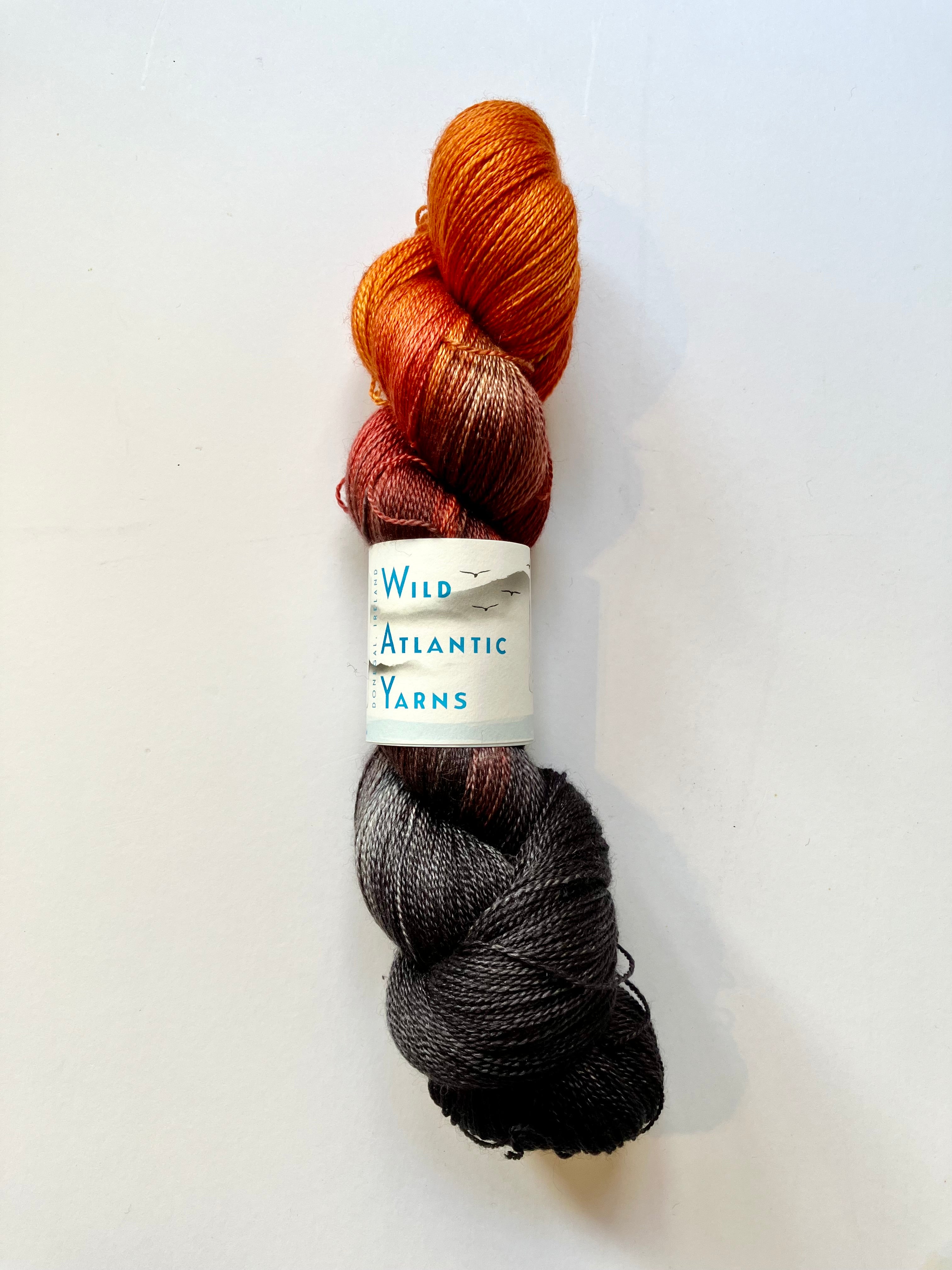 Wild Atlantic Yarns - Variegated Niamh Lace Weight Yarn - AW25 - Campfire