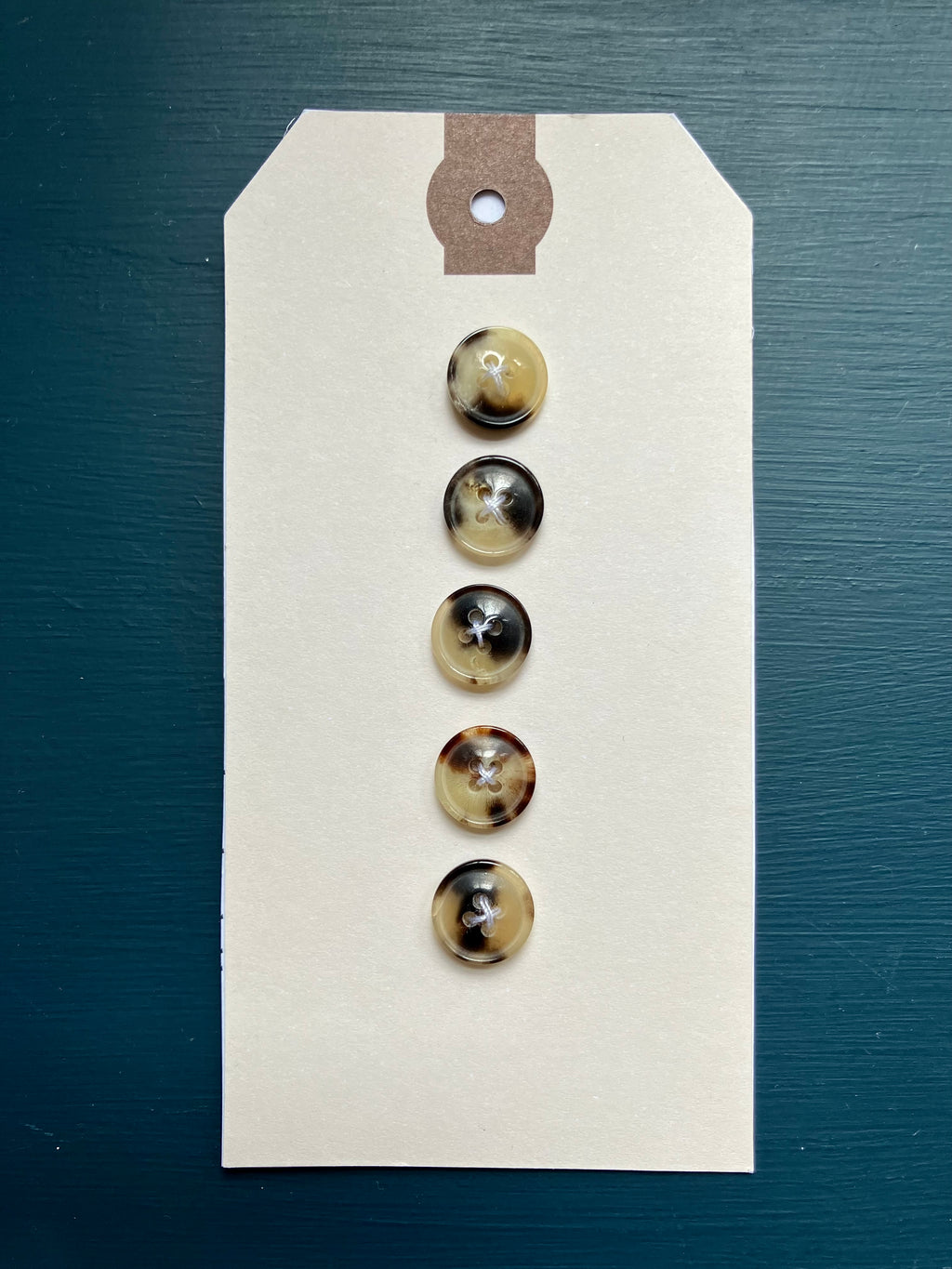 Merchant & Mills: Smokey Brown Tortoiseshell Horn Buttons: 11mm