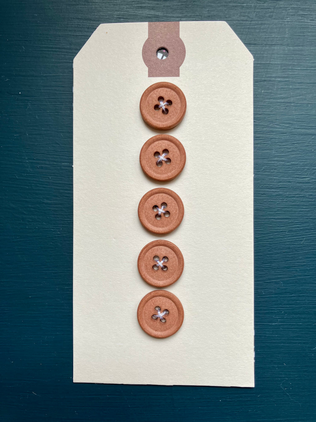 Merchant & Mills: Rusty Orange Cotton Buttons: 15mm