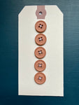 Merchant & Mills: Rusty Orange Cotton Buttons: 15mm