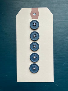 Merchant & Mills: Mid Teal Cotton Buttons: 15mm