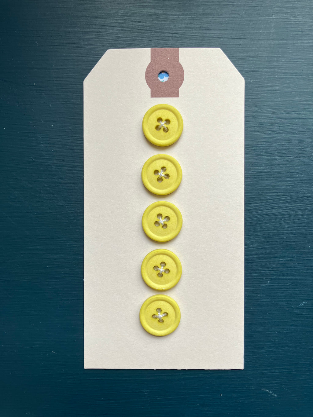 Merchant & Mills: Citrus Yellow Cotton Buttons: 15mm