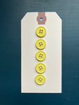 Merchant & Mills: Citrus Yellow Cotton Buttons: 15mm