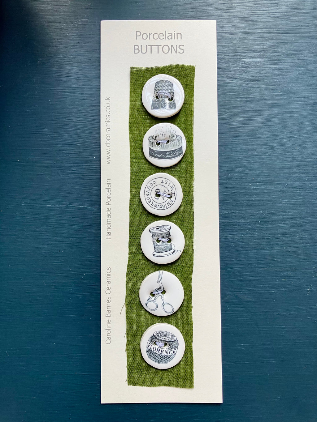 Caroline Barnes - Handmade Porcelain Buttons - Sewing