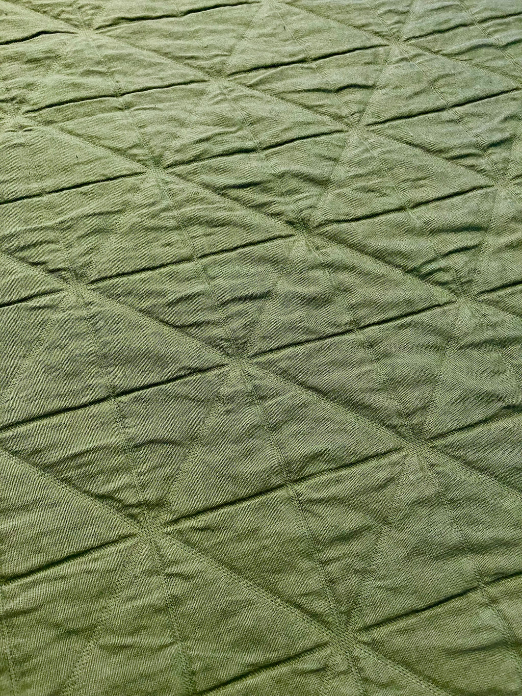 Merchant & Mills: Viridian Quilted Jacquard Cotton - Muted Emerald Green