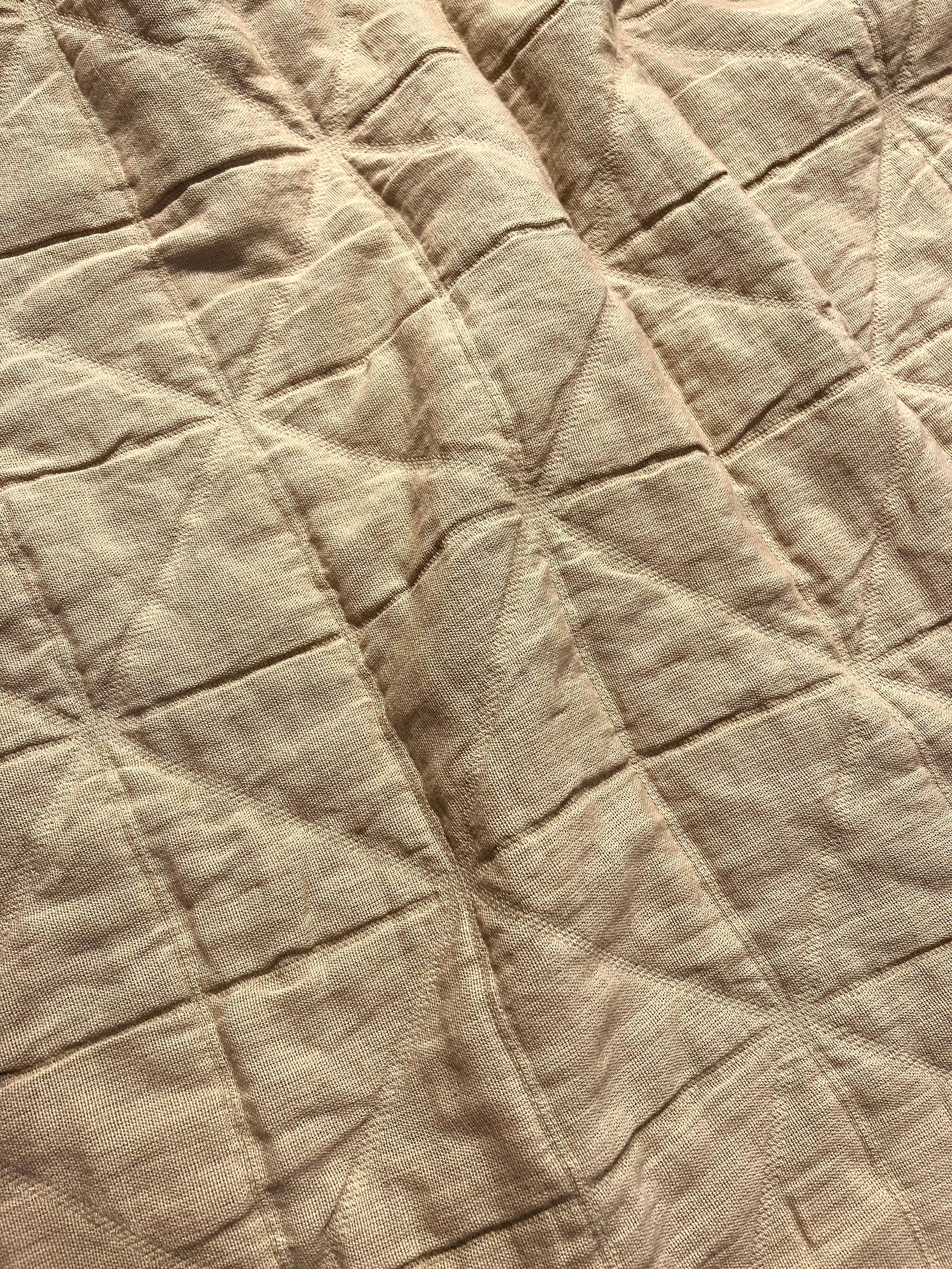 Merchant & Mills: Pollen Quilted Jacquard Cotton - Soft Pale Tan