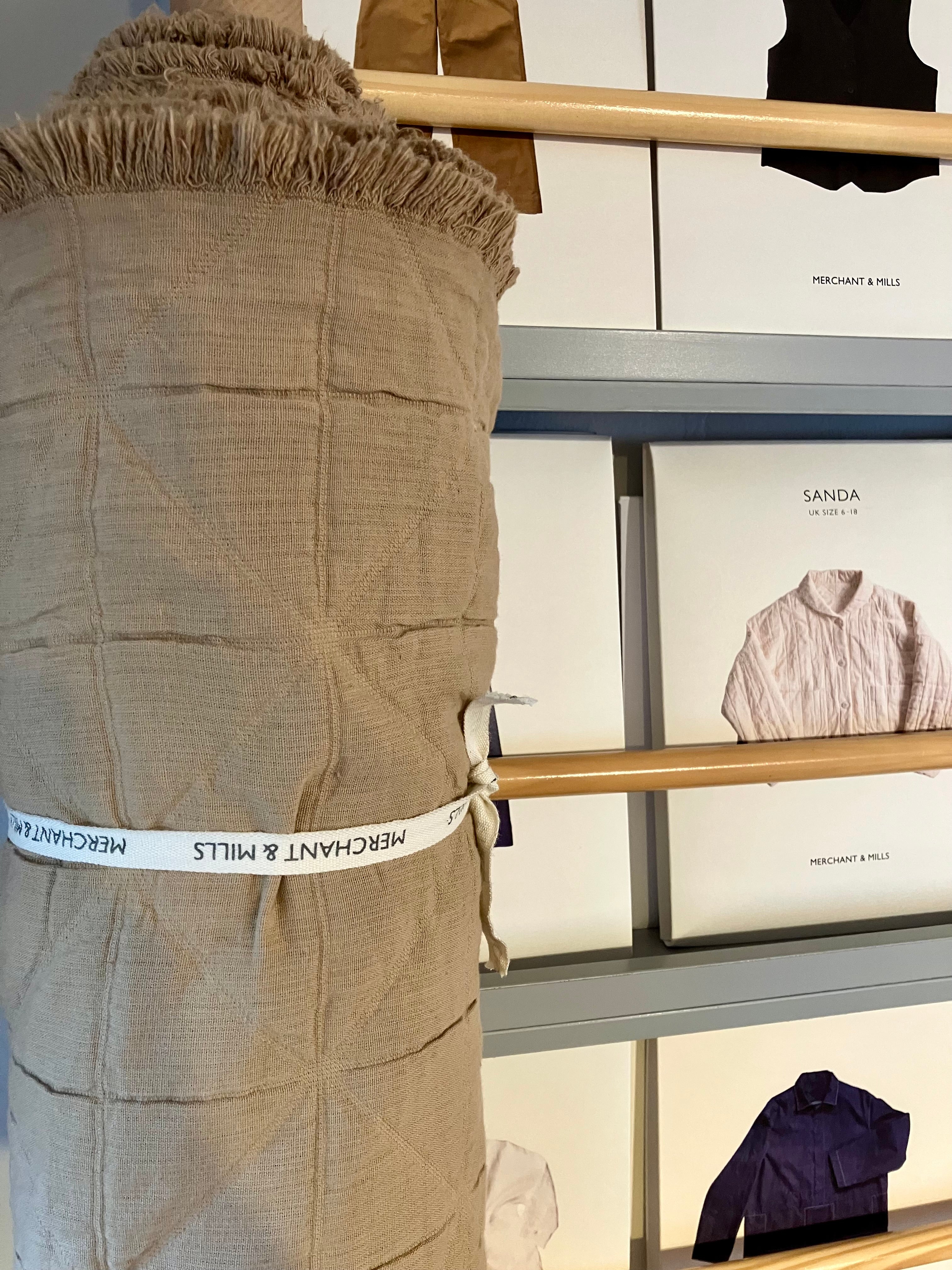 Merchant & Mills: Pollen Quilted Jacquard Cotton - Soft Pale Tan