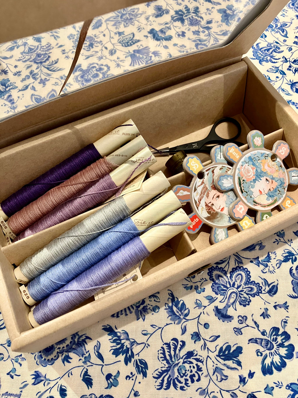 Hand Embroidery Kit: Purples