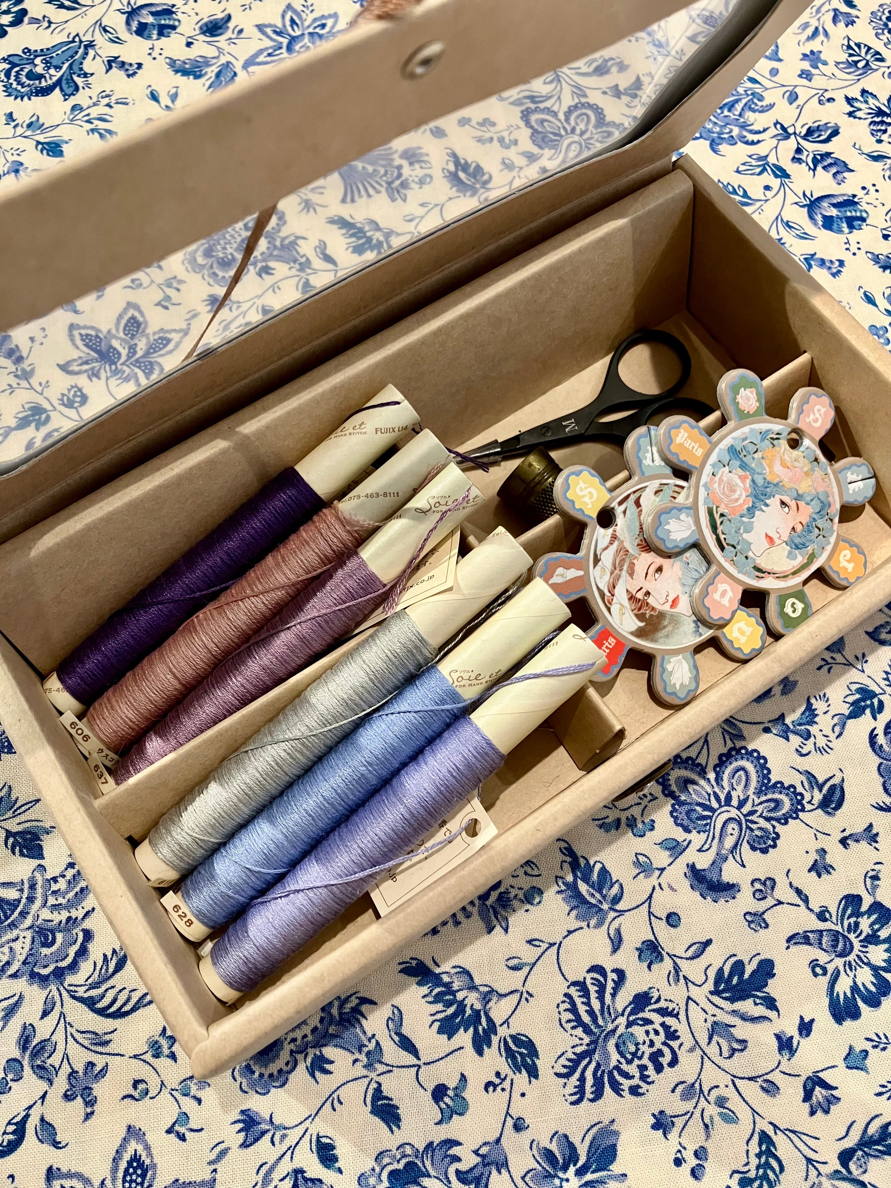 Hand Embroidery Kit: Purples