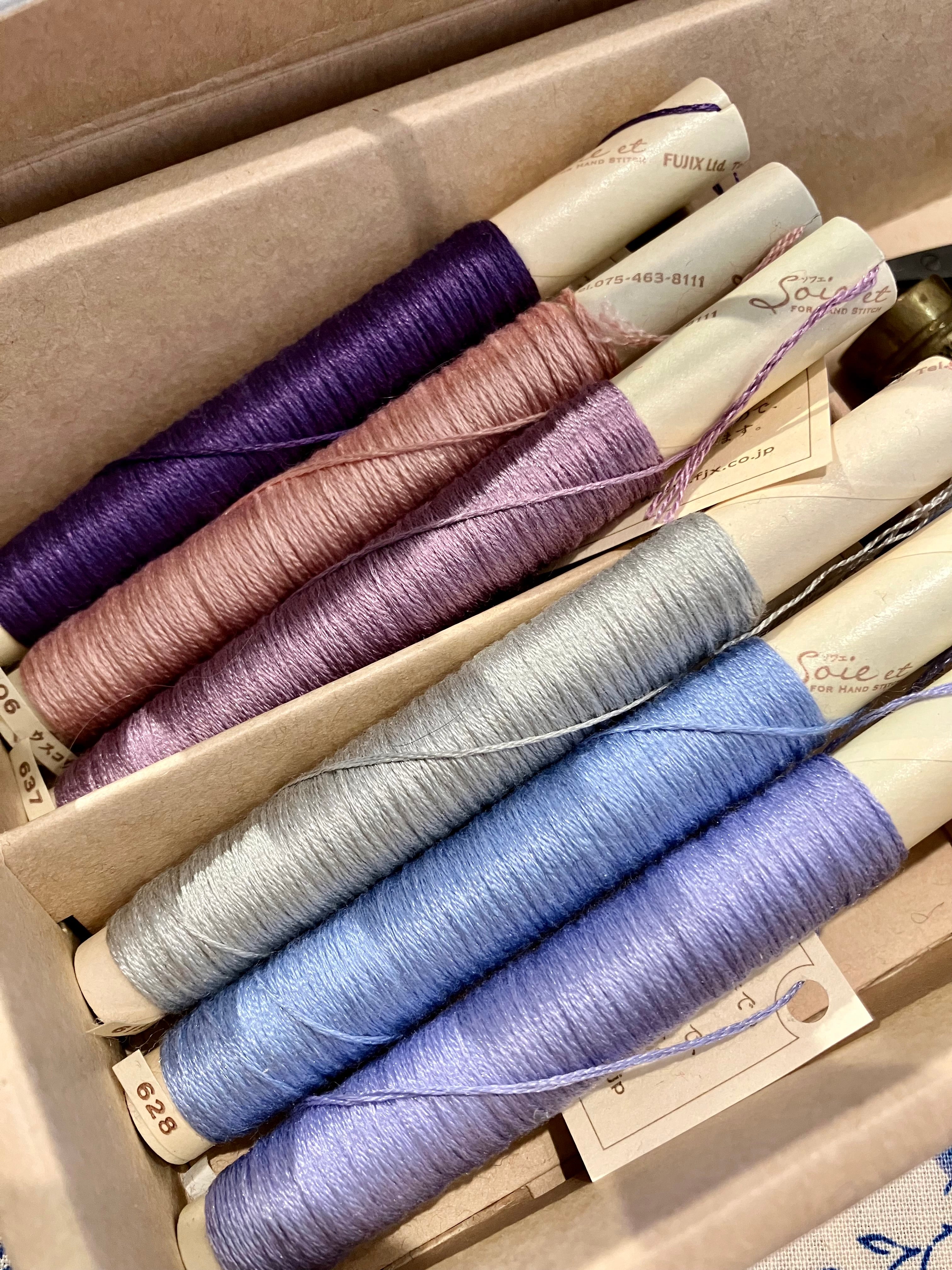 Hand Embroidery Kit: Purples