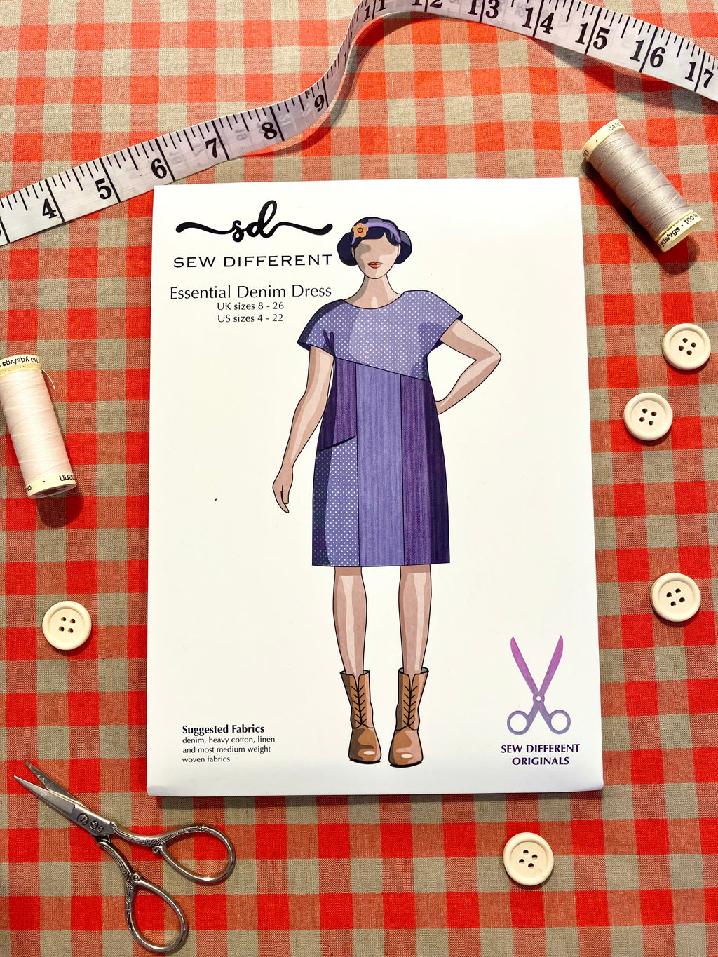 sew different essential denim dress Sew Different / Printed Sewing Pattern / Essential Denim Dress