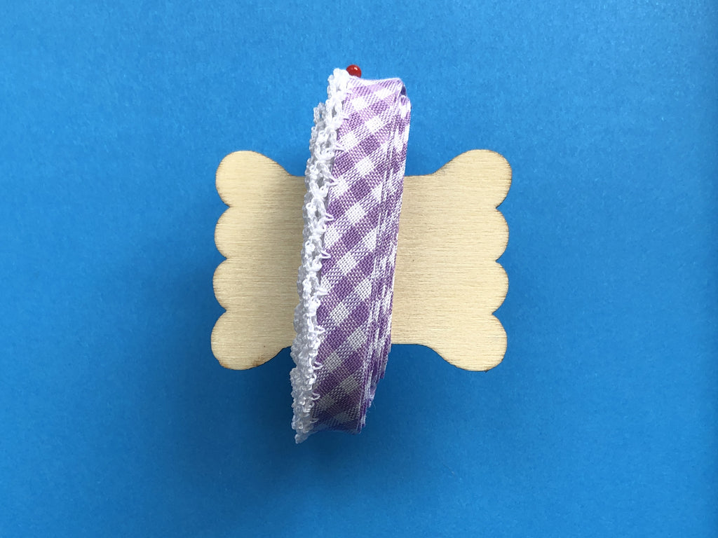 Vintage bias binding: Lilac gingham