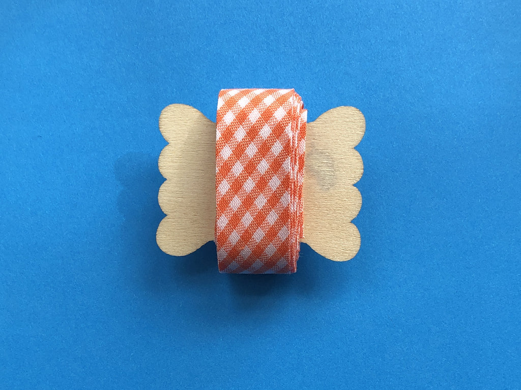 Vintage bias binding: Orange gingham