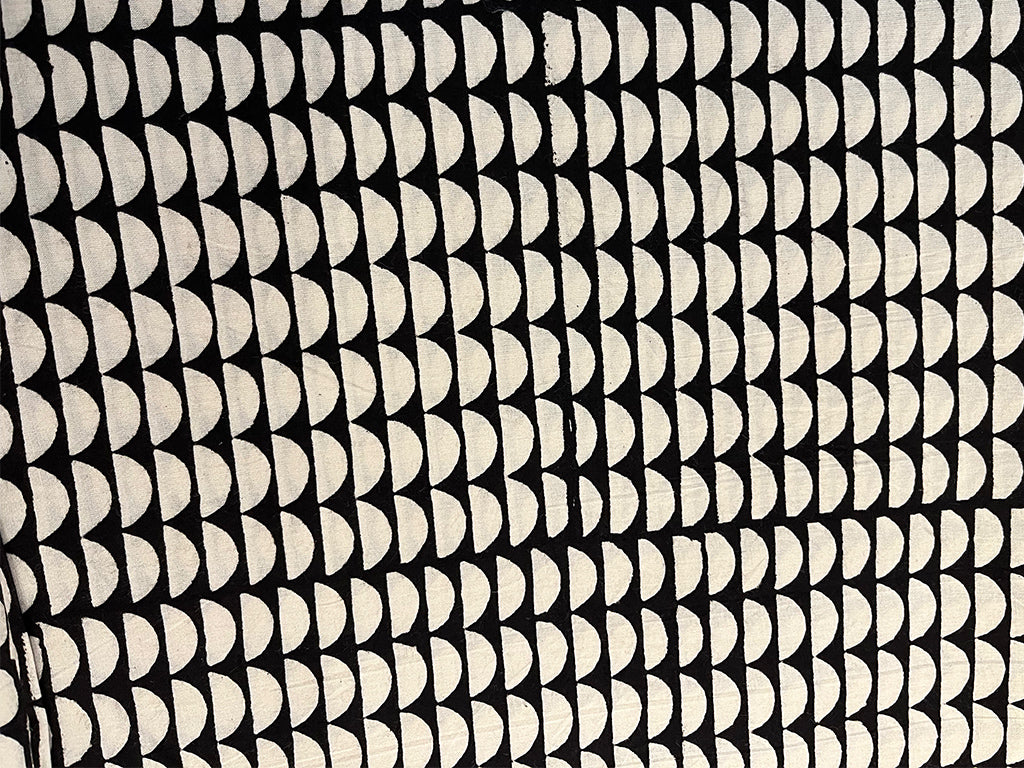 Merchant & Mills: Black Semi Circle Indian Block Print