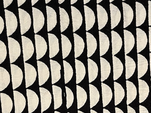 Merchant & Mills: Black Semi Circle Indian Block Print