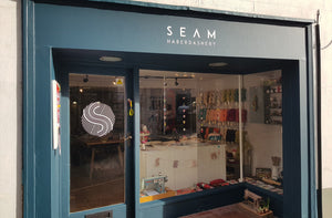 Seam Haberdashery Topsham, shop front