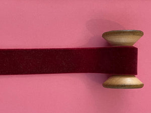 Italian Velvet Ribbon: burgundy