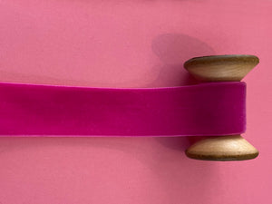 Italian Velvet Ribbon: hot pink