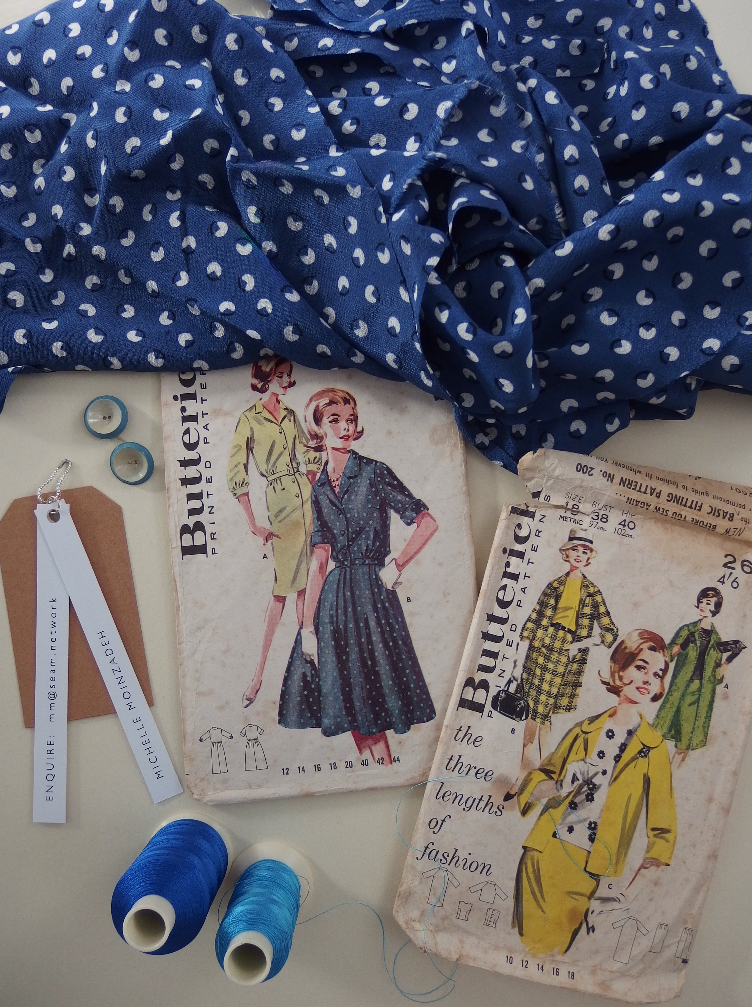 Vintage Dress Kit: Geometric print
