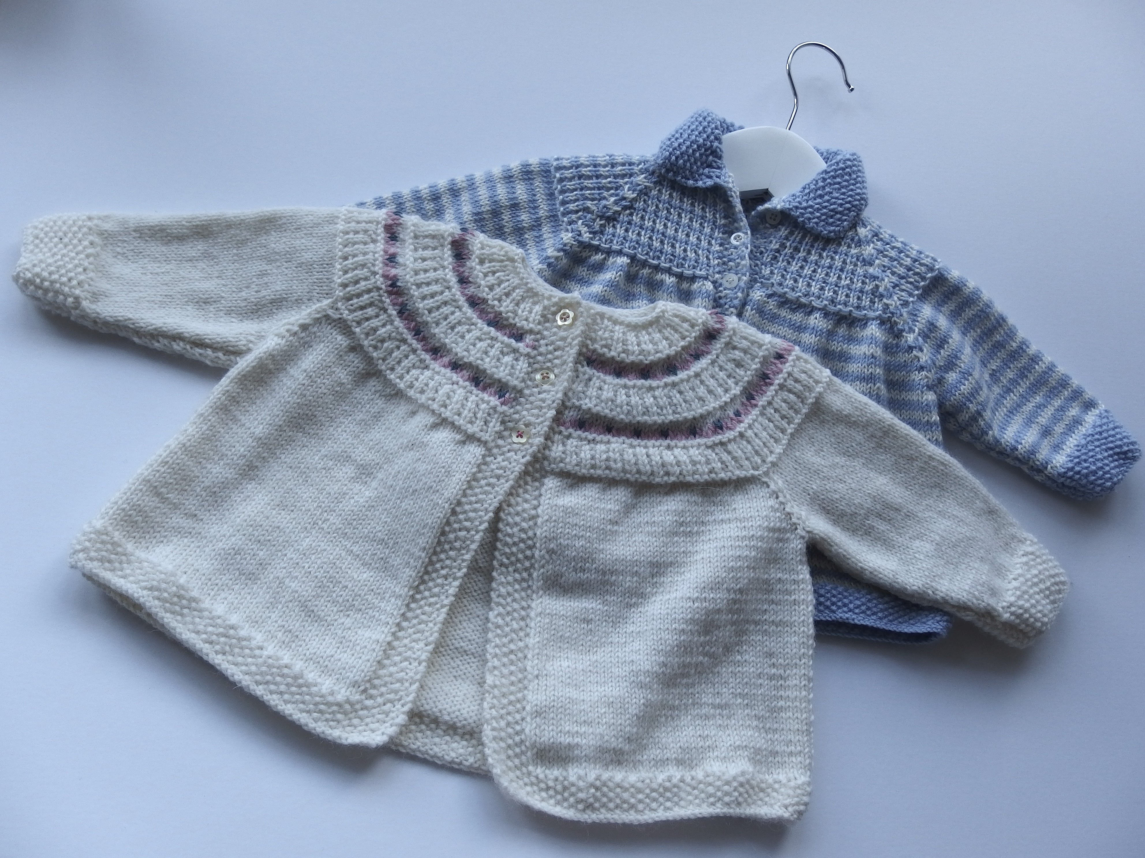 Fairisle yoke cardigan - 100% Baby Alpaca - Vanilla