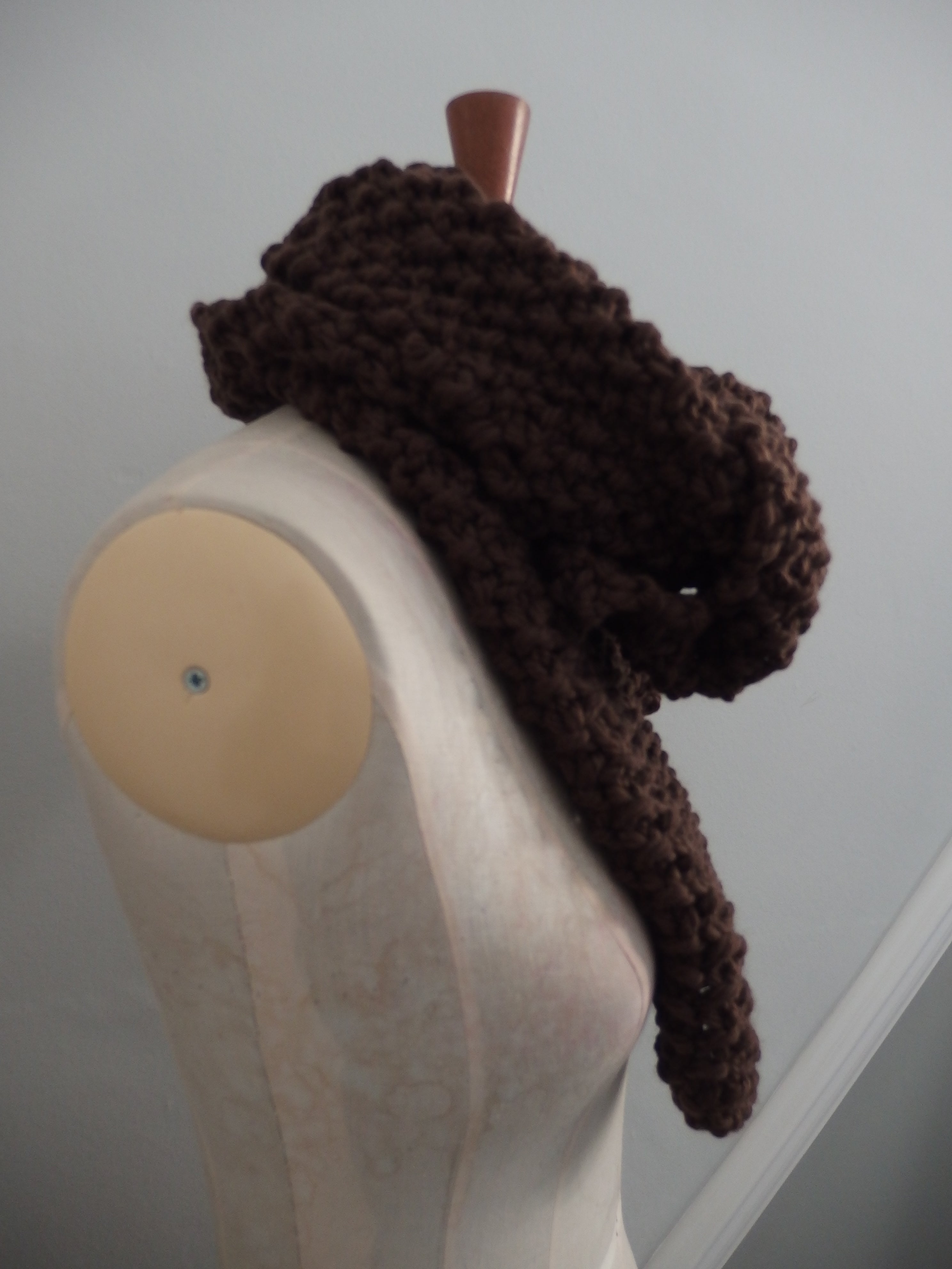 Big Scarf - Extraordinarily soft 100% wool - Chocolate Brown