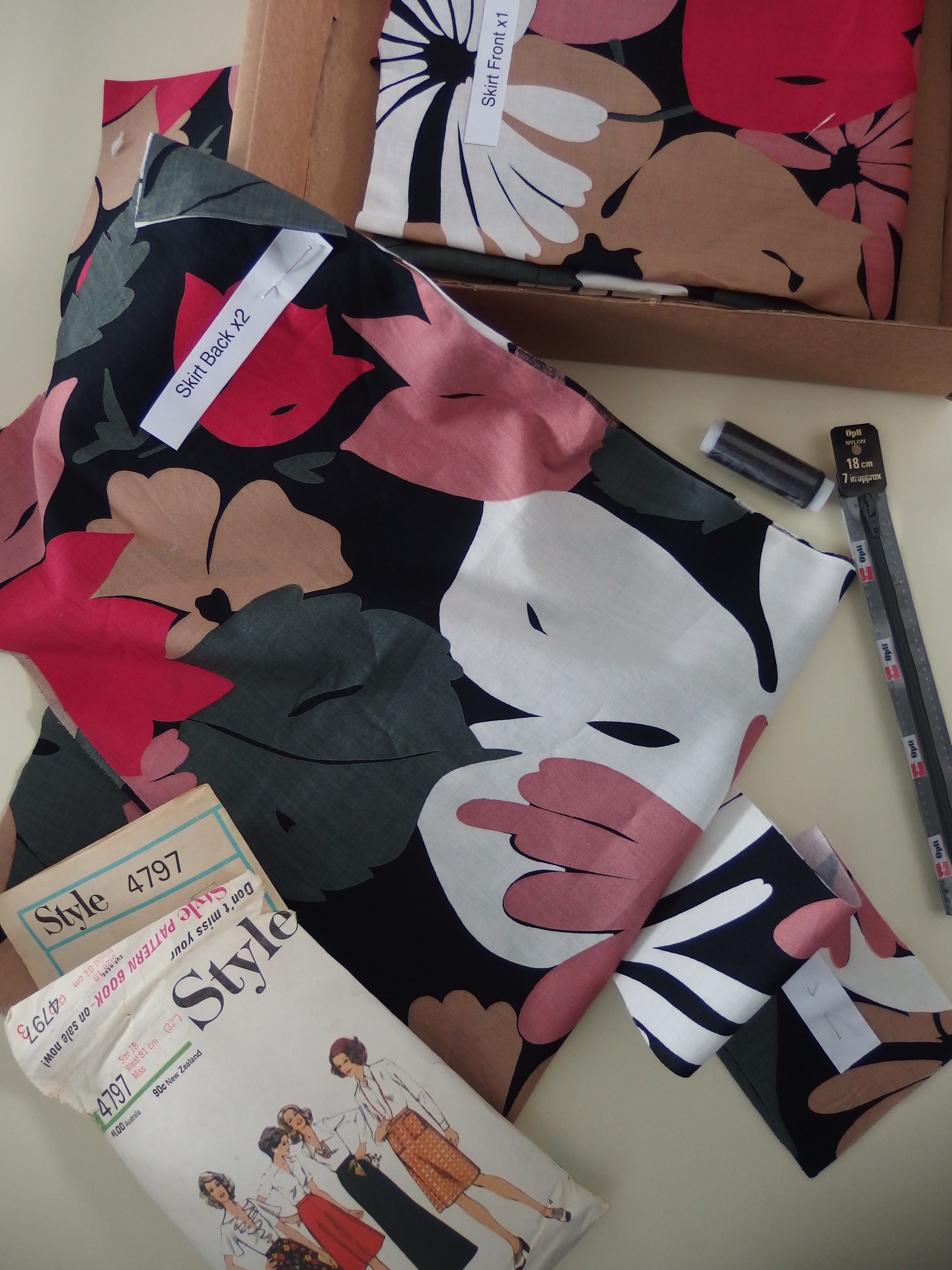 Vintage Skirt Kits: Botanical Print