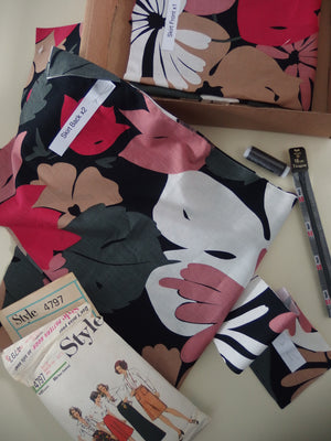 Vintage Skirt Kits: Botanical Print
