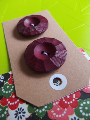 Vintage Buttons: Dark Red