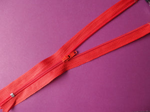 Concealed Zip: Vibrant Red