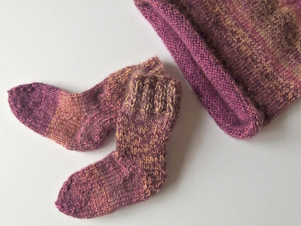 Baby Socks & Beanie Hat - Autumn Berries