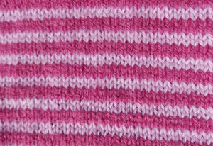 Baby Jumper - 100% Baby Alpaca - Fuchsia & pink stripes